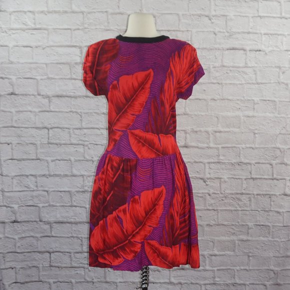 Vintage Dresses & Skirts - Vintage 80s Palm Leaf Dress